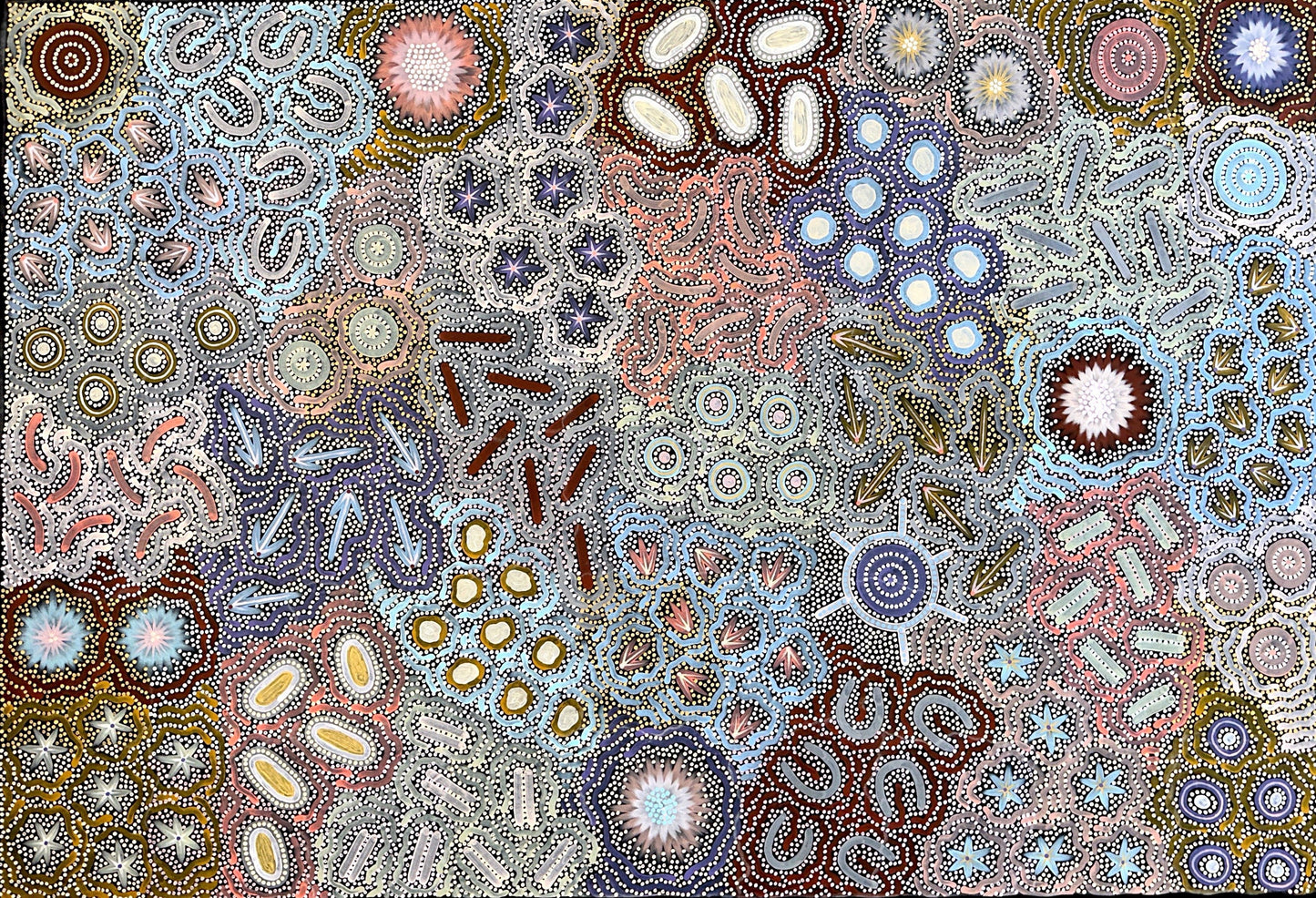 Chelsea Possum's abstract artwork depicting grandmother country