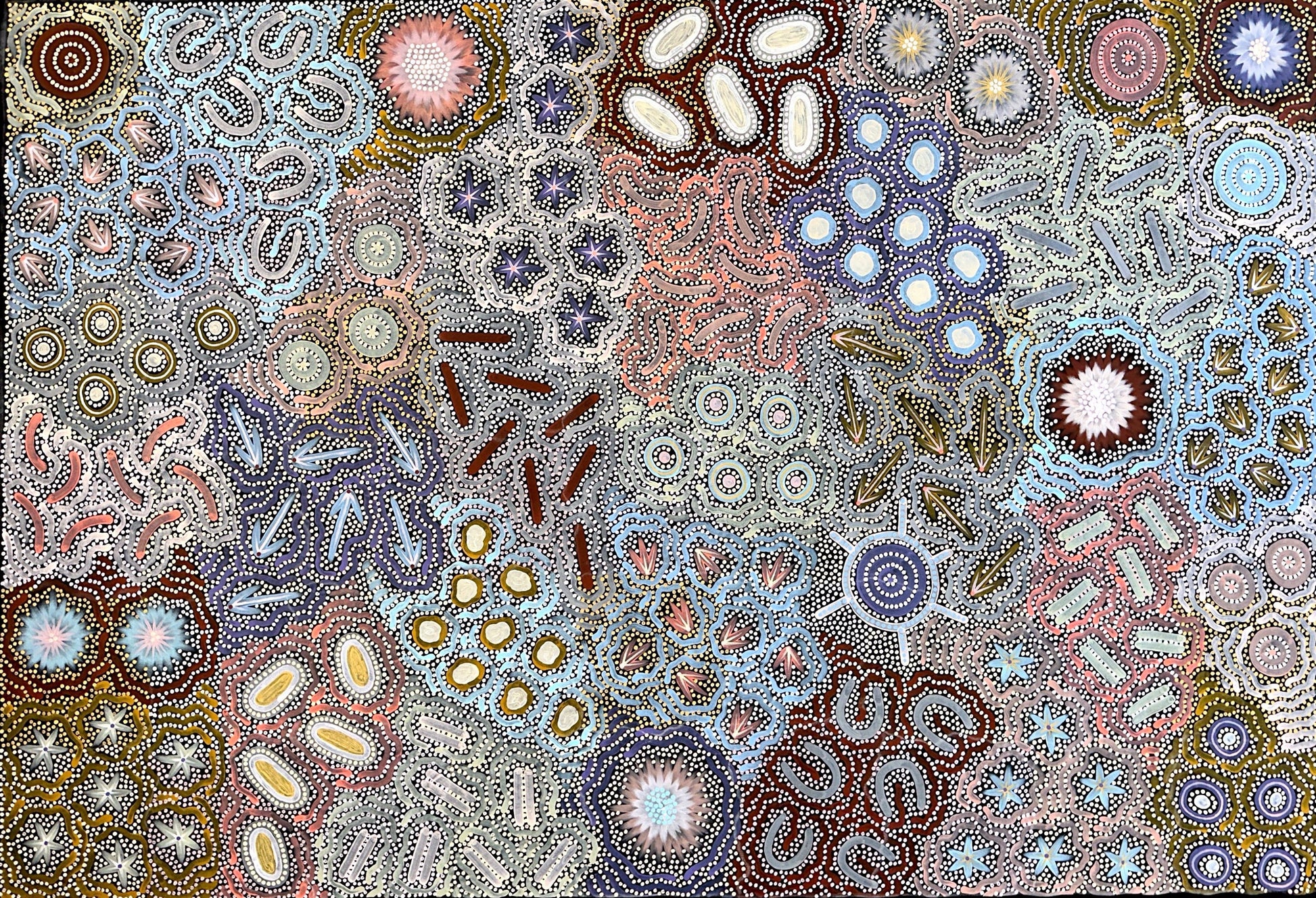 Chelsea Possum's abstract artwork depicting grandmother country