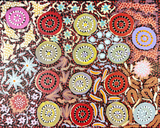 "Grandmother's Country - Water holes" By Michelle Possum Nungurrayi