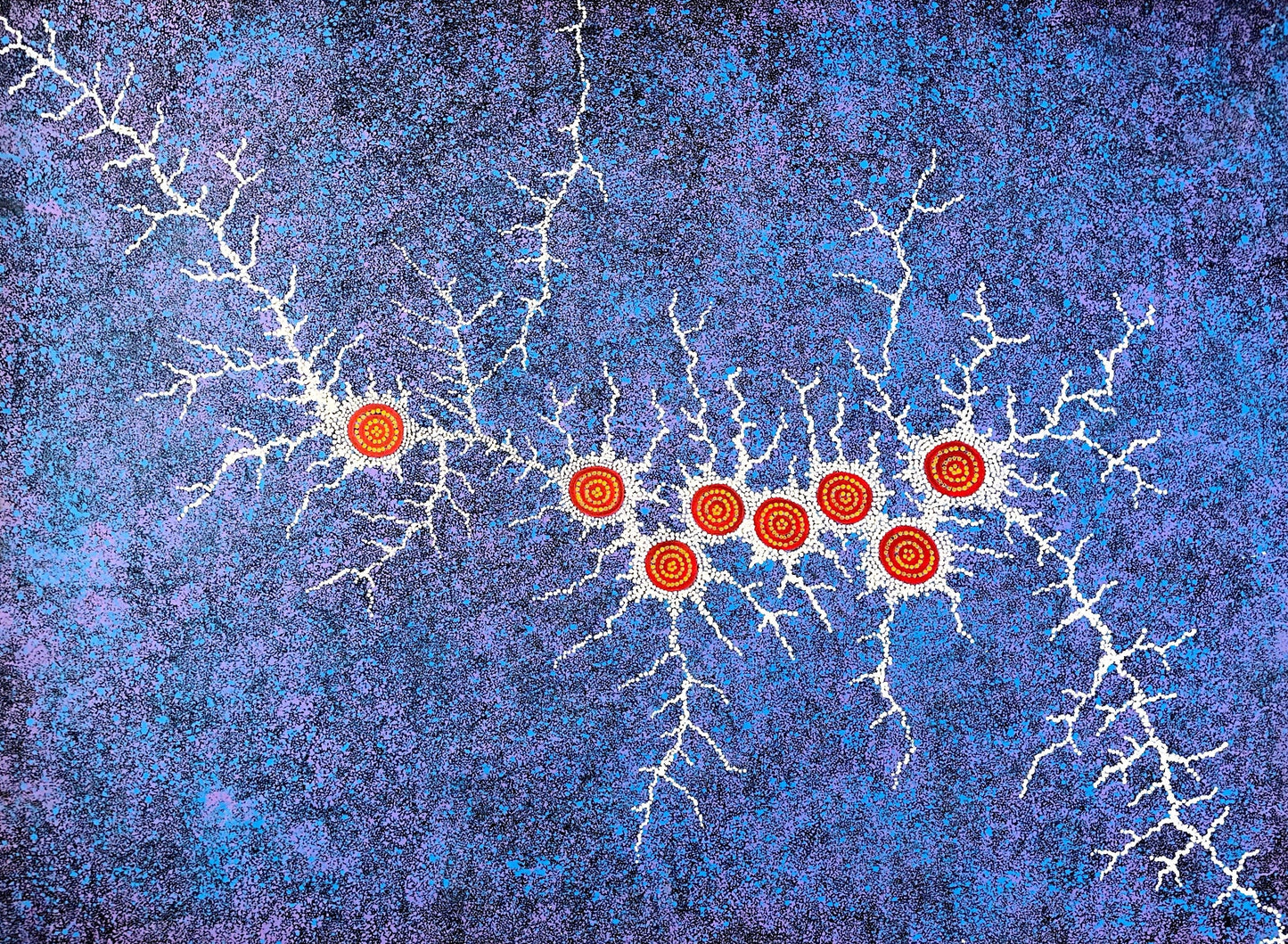 "Seven Sisters Dreaming" By Michelle Possum Nungurrayi