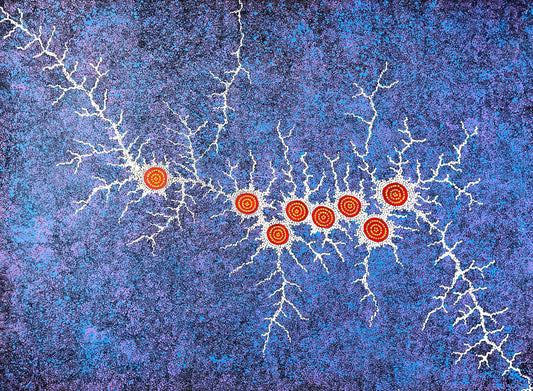 "Seven Sisters Dreaming" By Michelle Possum Nungurrayi