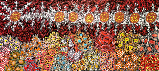 "Grandmothers Country & Seven Sisters Dreaming" By Michelle Possum Nungurrayi