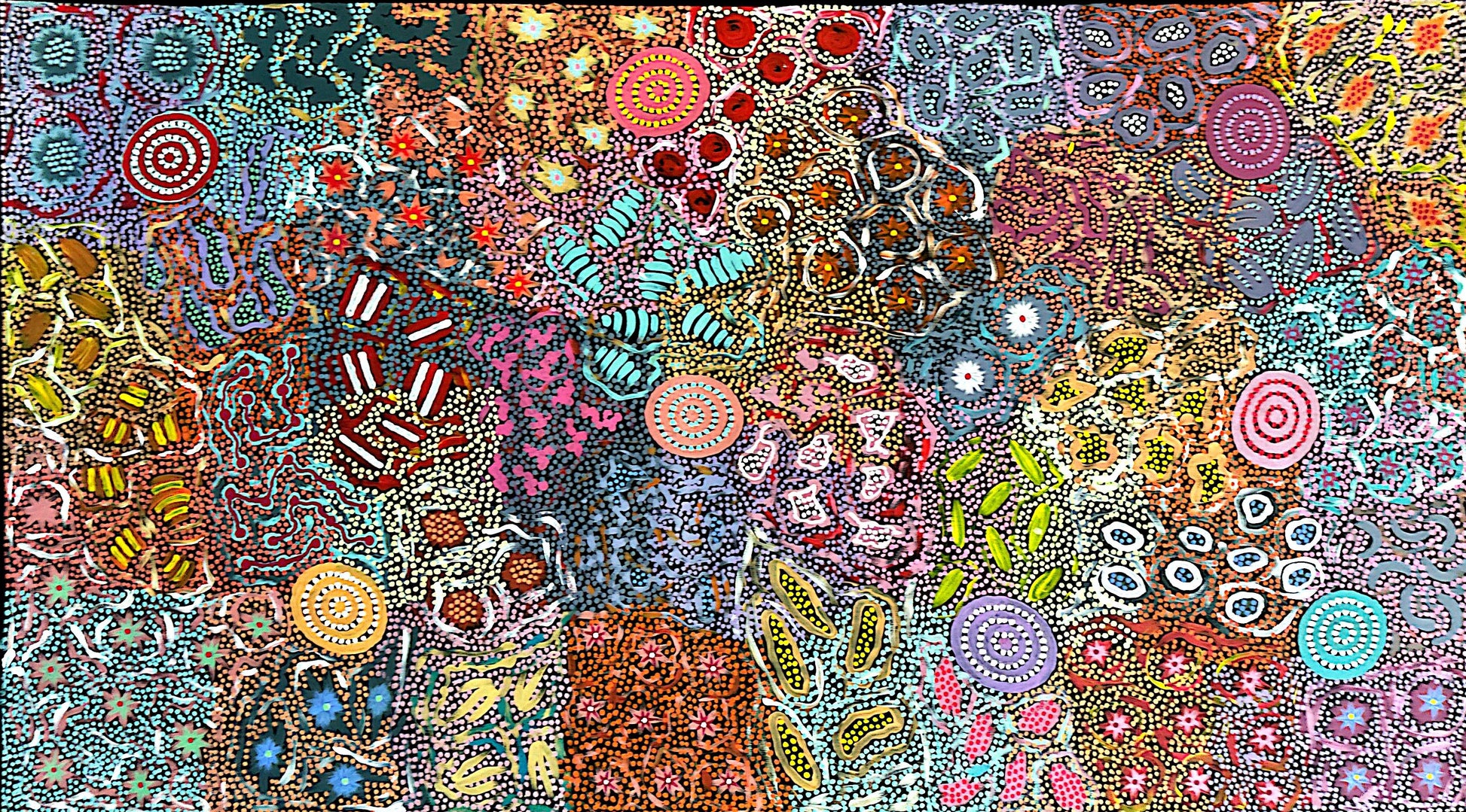 Michelle Possum's abstract artwork depicting grandmother country