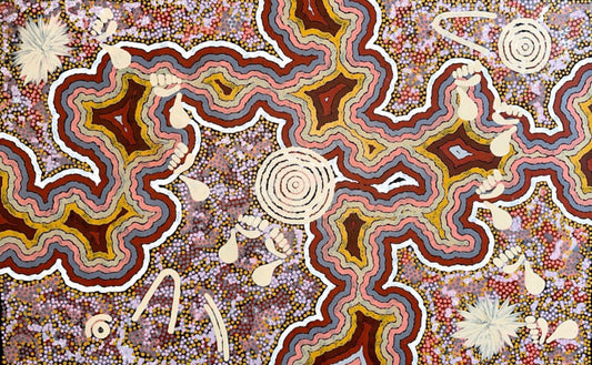 "Worm Dreaming" By Danny Possum Tjampitjinpa