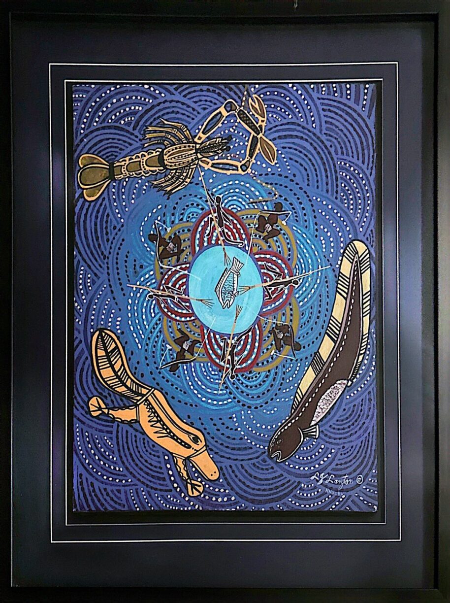 "Water Dreaming" By Lewis Langton Knucku (DESCRIPTION)